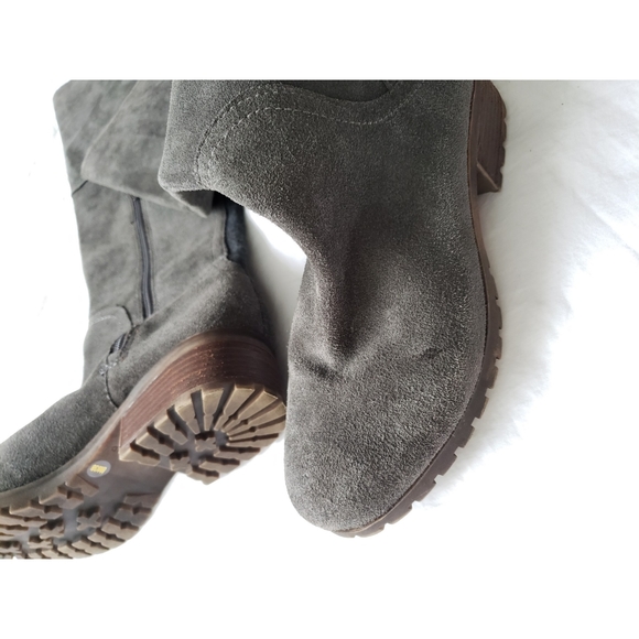Lucky Brand LK-Harleen gray suede round toe knee high boots 8 - Picture 3 of 16